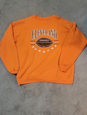 Cleveland Browns Orange Crewneck Sweatshirt